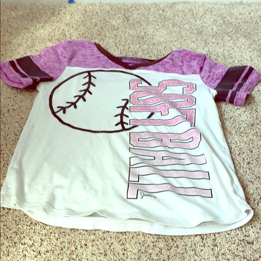 Purple softball shirt